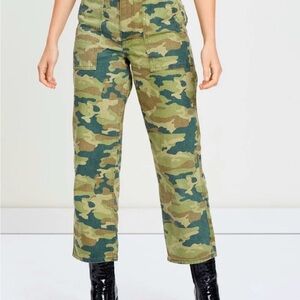 We The Free Free People Remy Camo High Waisted Wide Leg Jeans nwot sz 32